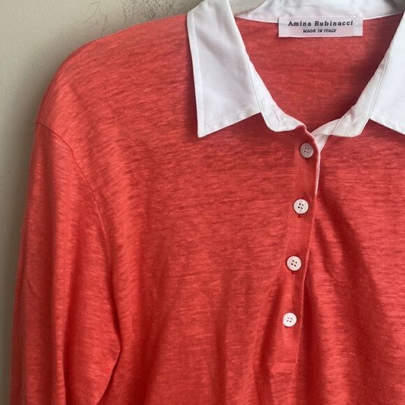 Amina Rubinacci Italian Linen Top 44 - Picture 2 of 7